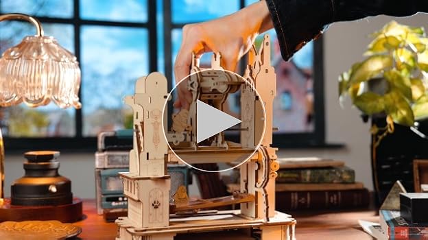 ROKR 印刷機木製パズル、大人とティーンエイジャー向けの立体パズル ROKR 印刷機木製パズル、大人とティーンエイジャー向けの立体